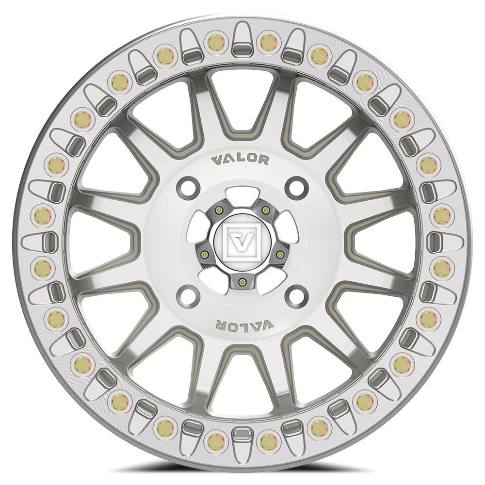 V09 UTV Raw Machined Beadlock Wheel (15x7 40mm 4x156) Valor Offroad