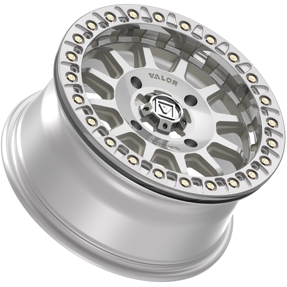 V09 UTV Raw Machined Beadlock Wheel (15x7 40mm 4x156) Valor Offroad