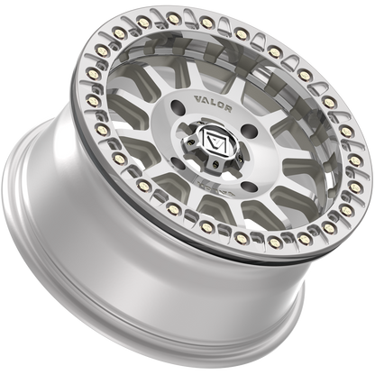 V09 UTV Raw Machined Beadlock Wheel (15x7 40mm 4x156) Valor Offroad