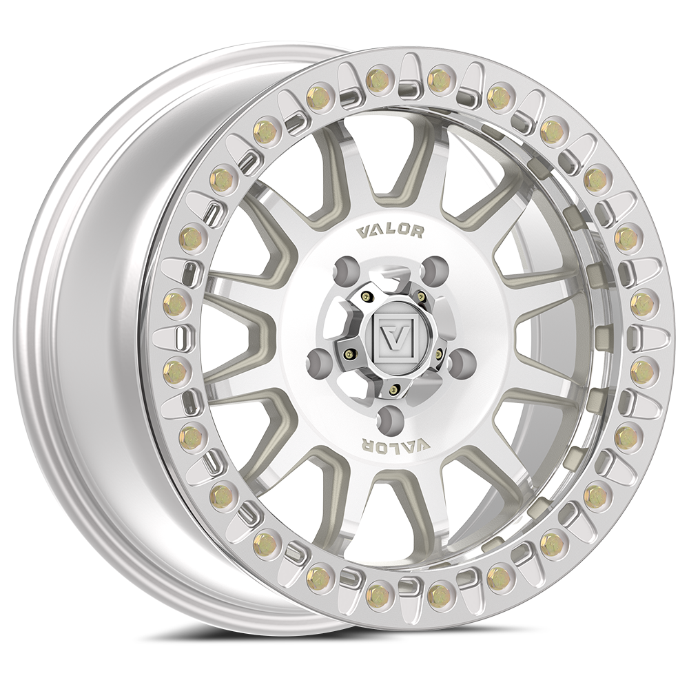 V09 UTV Raw Machined Beadlock Wheel (15x7 40mm 5x114.3) Valor Offroad