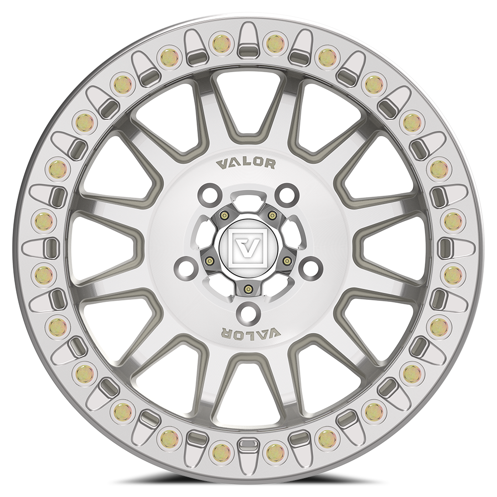 V09 UTV Raw Machined Beadlock Wheel (15x7 40mm 5x114.3) Valor Offroad