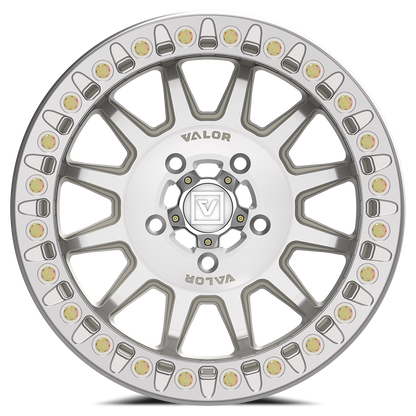 V09 UTV Raw Machined Beadlock Wheel (15x7 40mm 5x114.3) Valor Offroad
