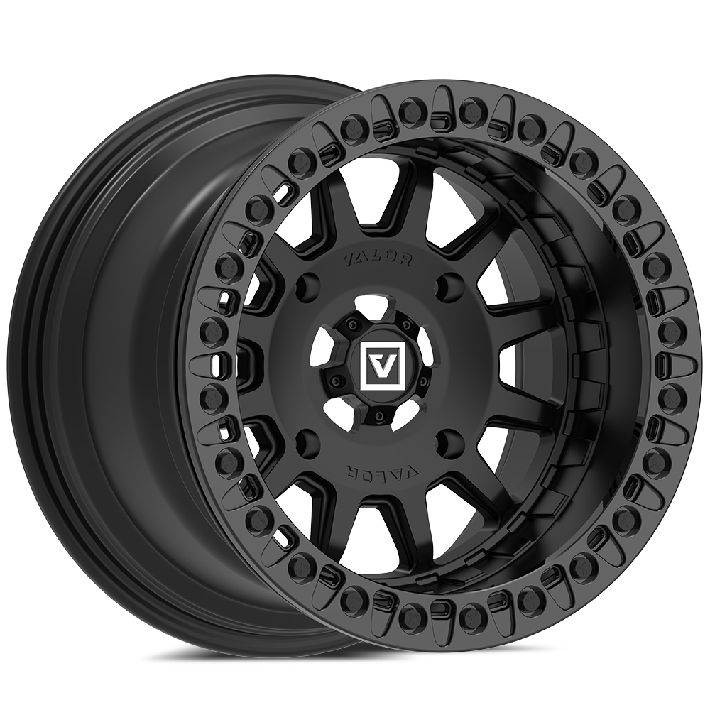 V09 UTV Satin Black Beadlock Wheel (15x10 0mm 4x156) Valor Offroad