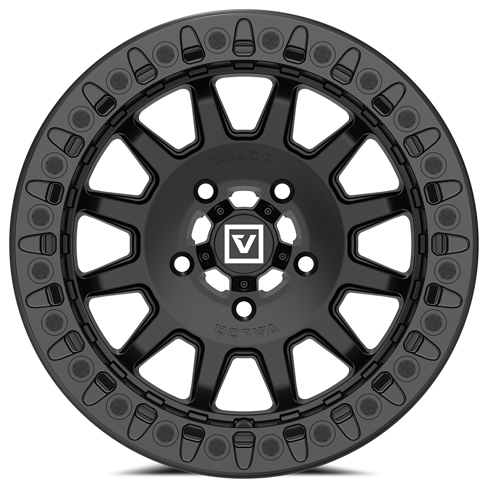 V09 UTV Satin Black Beadlock Wheel (15x10 0mm 4x156) Valor Offroad