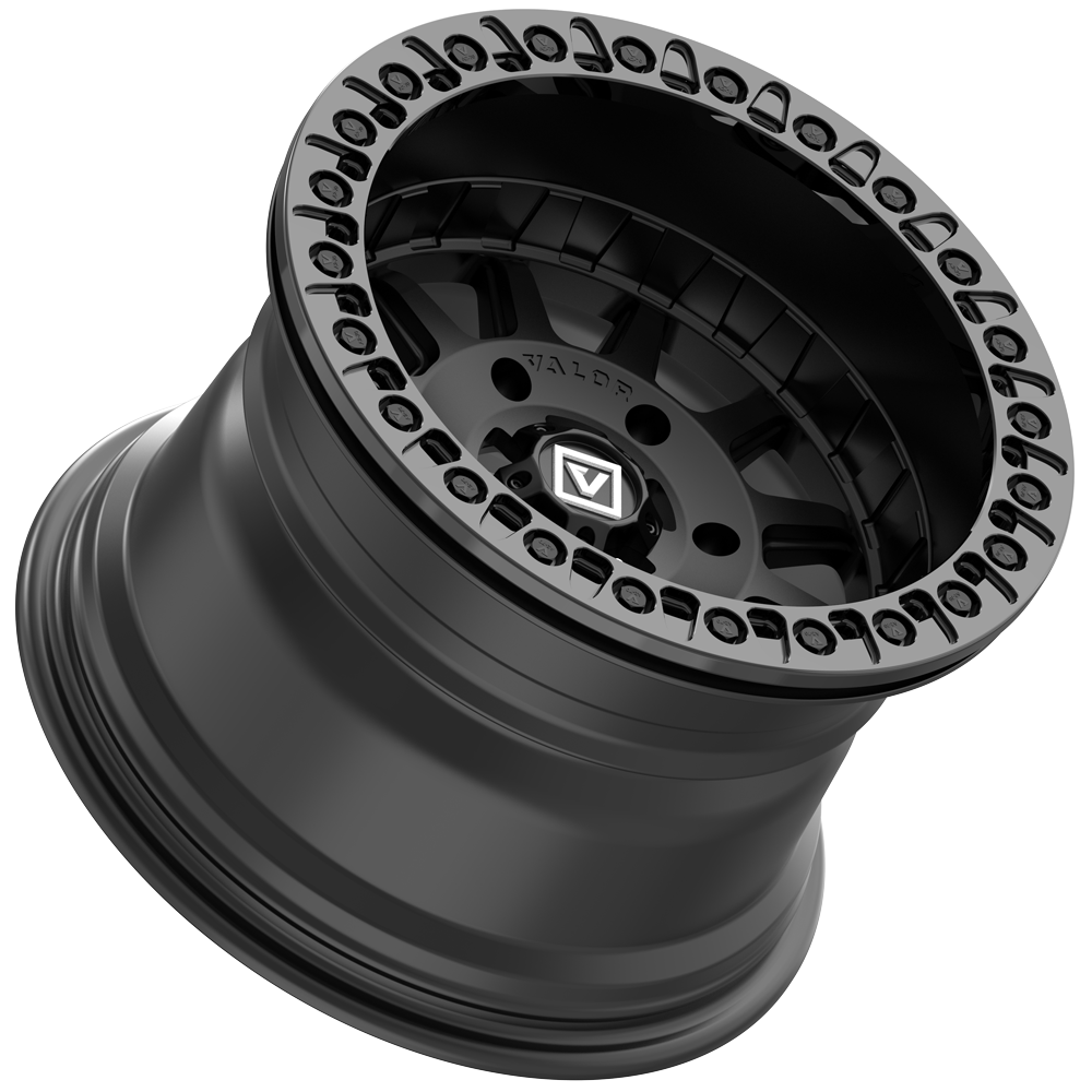 V09 UTV Satin Black Beadlock Wheel (15x10 0mm 6x139.7) Valor Offroad