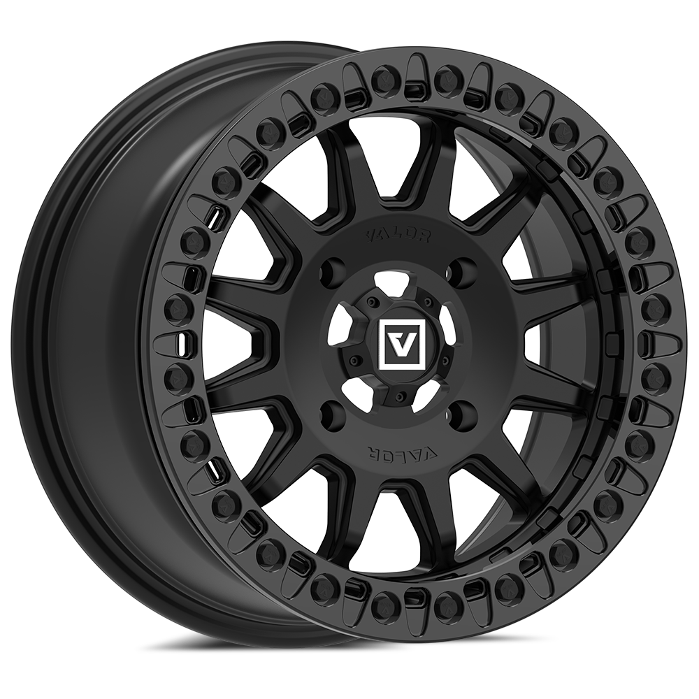 V09 UTV Satin Black Beadlock Wheel (15x7 40mm 4x137) Valor Offroad