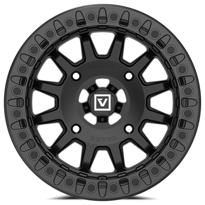V09 UTV Satin Black Beadlock Wheel (15x7 40mm 4x137) Valor Offroad