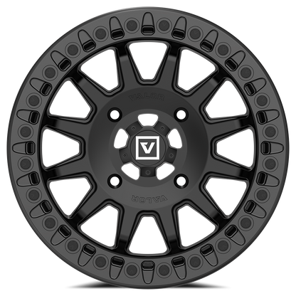 V09 UTV Satin Black Beadlock Wheel (15x7 40mm 4x156) Valor Offroad