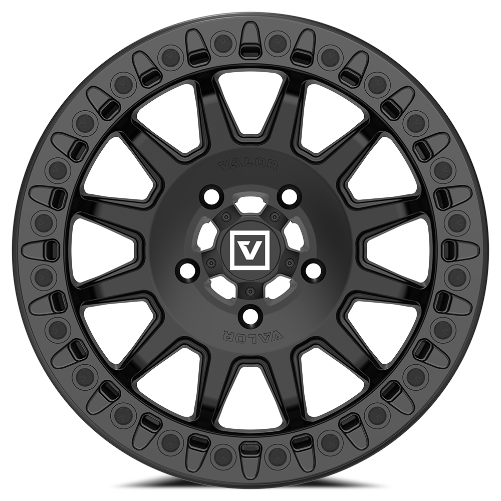 V09 UTV Satin Black Beadlock Wheel (15x7 40mm 5x114.3) Valor Offroad