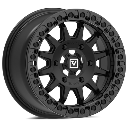 V09 UTV Satin Black Beadlock Wheel (15x7 40mm 6x139.7) Valor Offroad