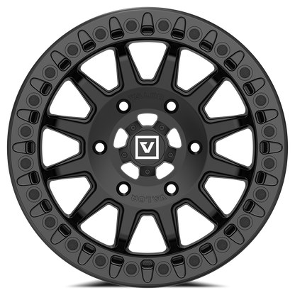 V09 UTV Satin Black Beadlock Wheel (15x7 40mm 6x139.7) Valor Offroad