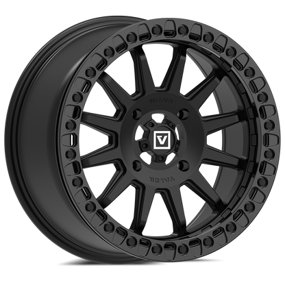 V09 UTV Satin Black Beadlock Wheel (17x8 40mm 4x156) Valor Offroad