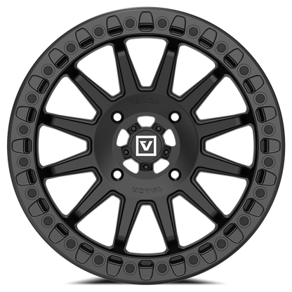 V09 UTV Satin Black Beadlock Wheel (17x8 40mm 4x156) Valor Offroad