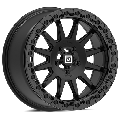 V09 UTV Satin Black Beadlock Wheel (17x8 40mm 5x114.3) Valor Offroad
