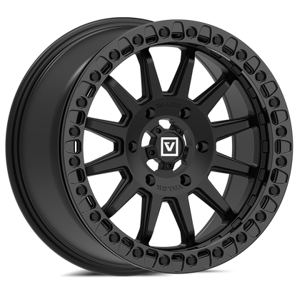 V09 UTV Satin Black Beadlock Wheel (17x8 40mm 6x139.7) Valor Offroad