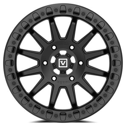 V09 UTV Satin Black Beadlock Wheel (17x8 40mm 6x139.7) Valor Offroad