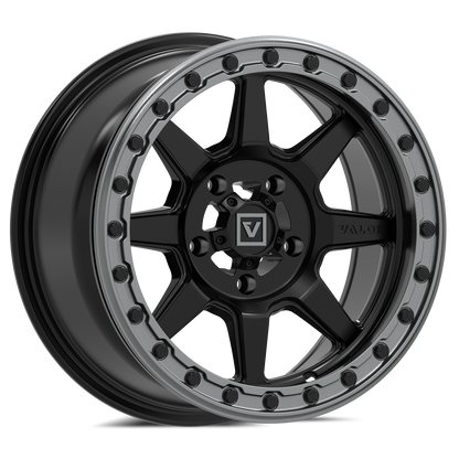 V13 UTV Satin Black Beadlock Wheel (15x7 10mm 4x156) Valor Offroad