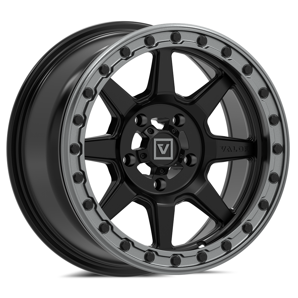 V13 UTV Satin Black Beadlock Wheel (15x7 10mm 5x114.3) Valor Offroad