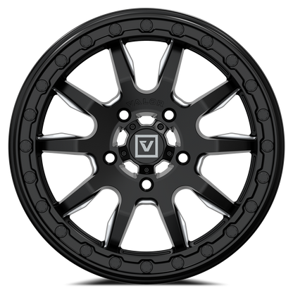 V15 UTV Satin Black Beadlock Wheel (15x7 45mm 5x114.3) Valor Offroad