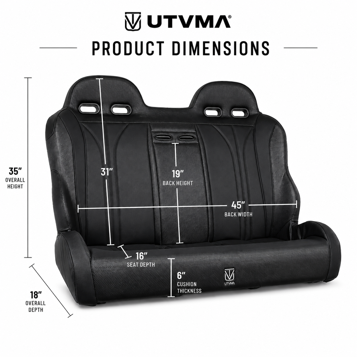 Maverick Sport Max Rear Bench with Harnesses (2019+)