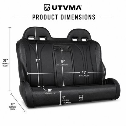 Maverick Sport Max Rear Bench with Harnesses (2019+)