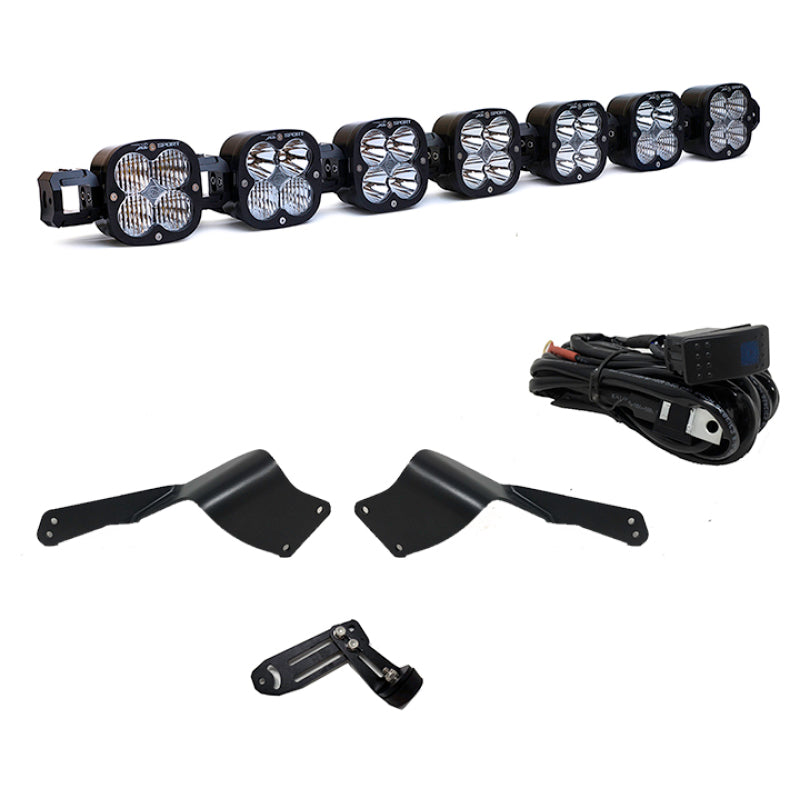 Can-Am Maverick X3 XL Linkable Light Bar Roof Mount Kit UTV - Front View | Baja Designs