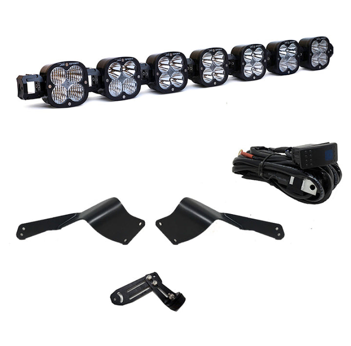 Can-Am Maverick X3 XL Linkable Light Bar Roof Mount Kit by Baja Designs, front view