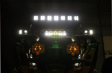 Polaris RZR XP Turbo Turbo S S8 10 Inch Light Bar Hood Mount Kit SxS - Installed View | Baja Designs