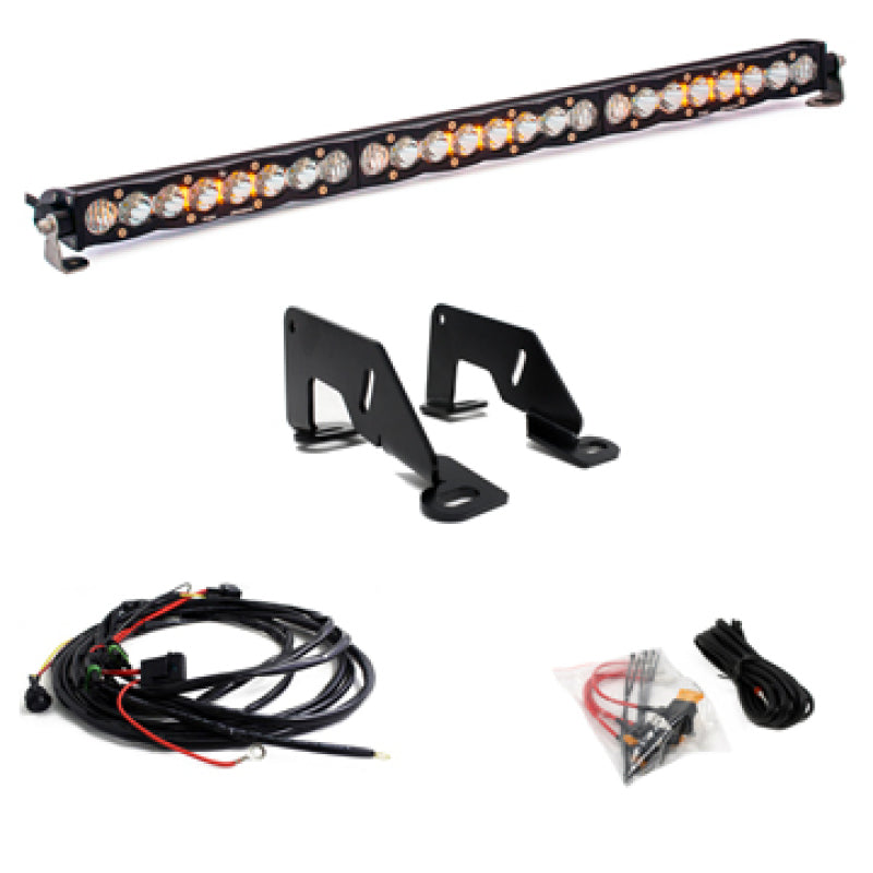 Polaris RZR Pro XP / Turbo R 30" S8 Light Bar Roof Mount Kit by Baja Designs, front view