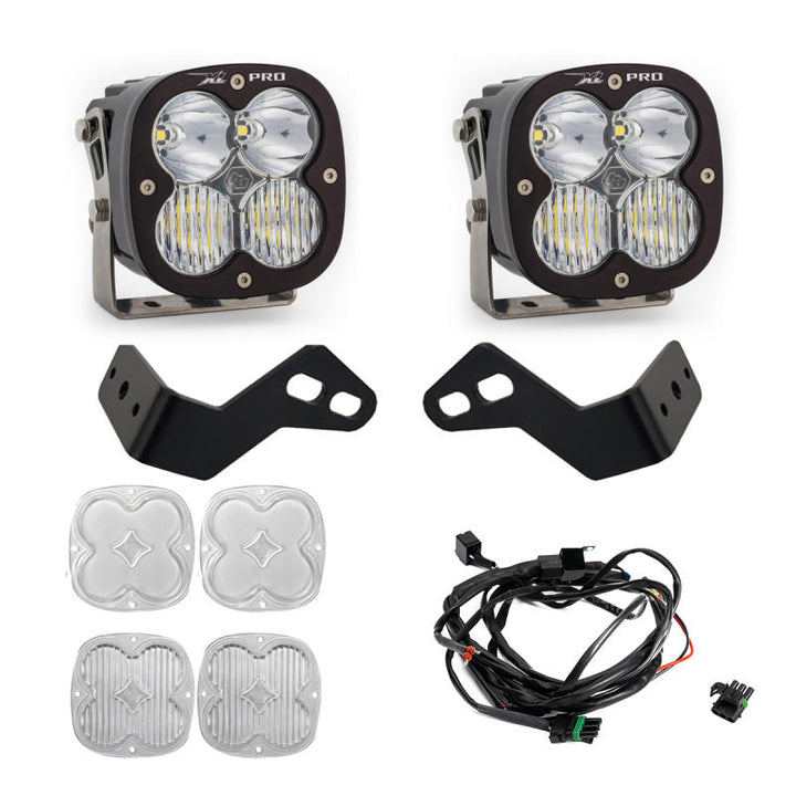Can-Am Maverick R XL Pro Light Pod A-Pillar Kit by Baja Designs, front view