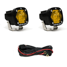 S1 Black LED Light Pods Pair UTV - Front View | Baja Designs