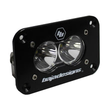 S2 Sport Black Flush Mount LED Light Pod Single UTV - Front View | Baja Designs