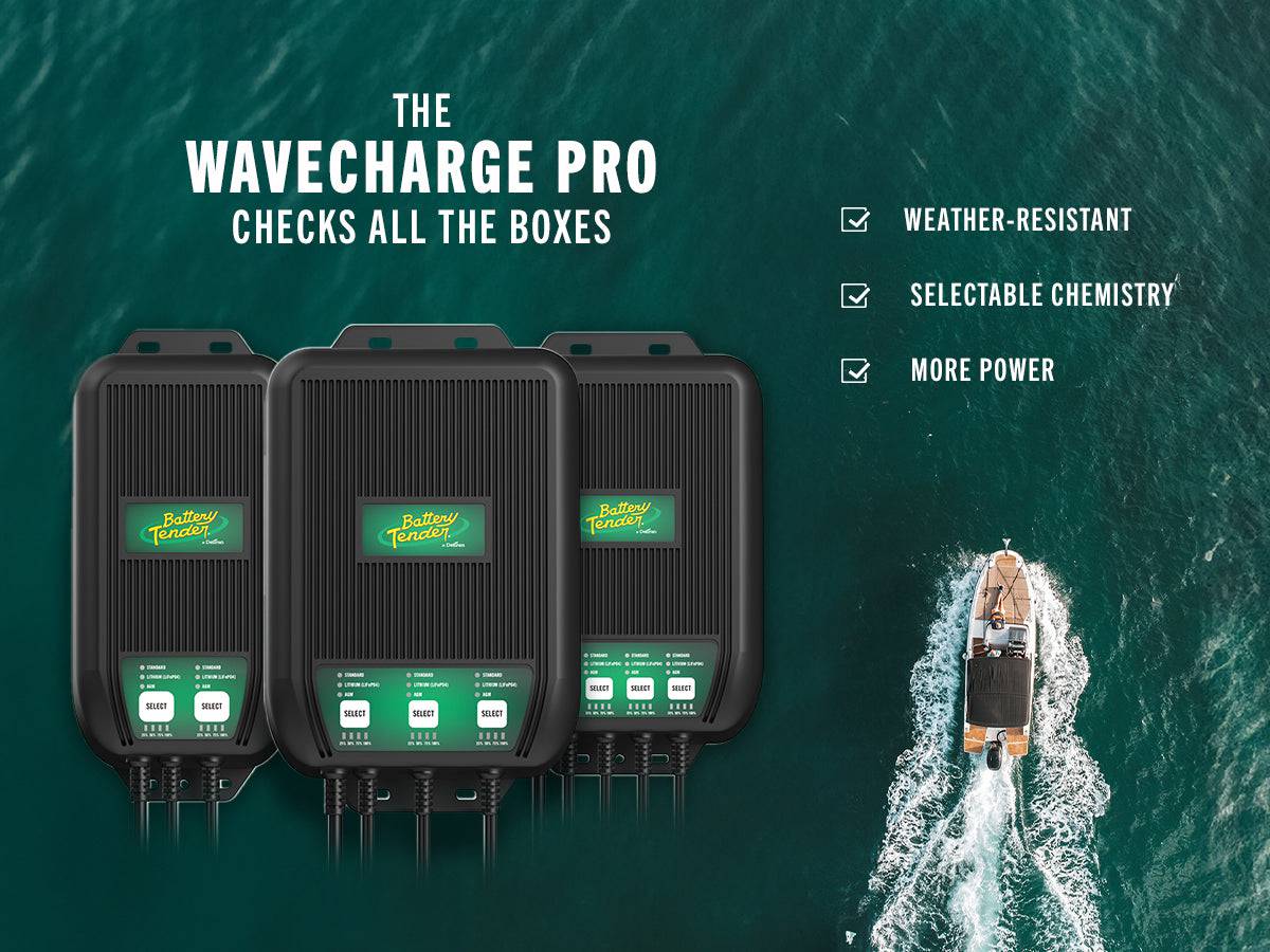 WaveCharge Pro 4-Bank 12V 40 Amp Battery Charger and Maintainer