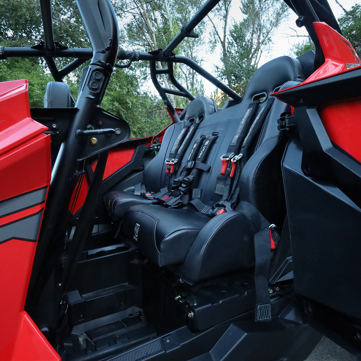 Polaris RZR Pro R / Pro XP / Turbo R Rear Bench Seat with Harnesses | UTVMA