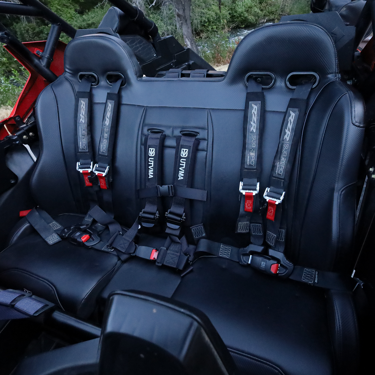 Polaris RZR Pro R / Pro XP / Turbo R Rear Bench Seat with Harnesses | UTVMA