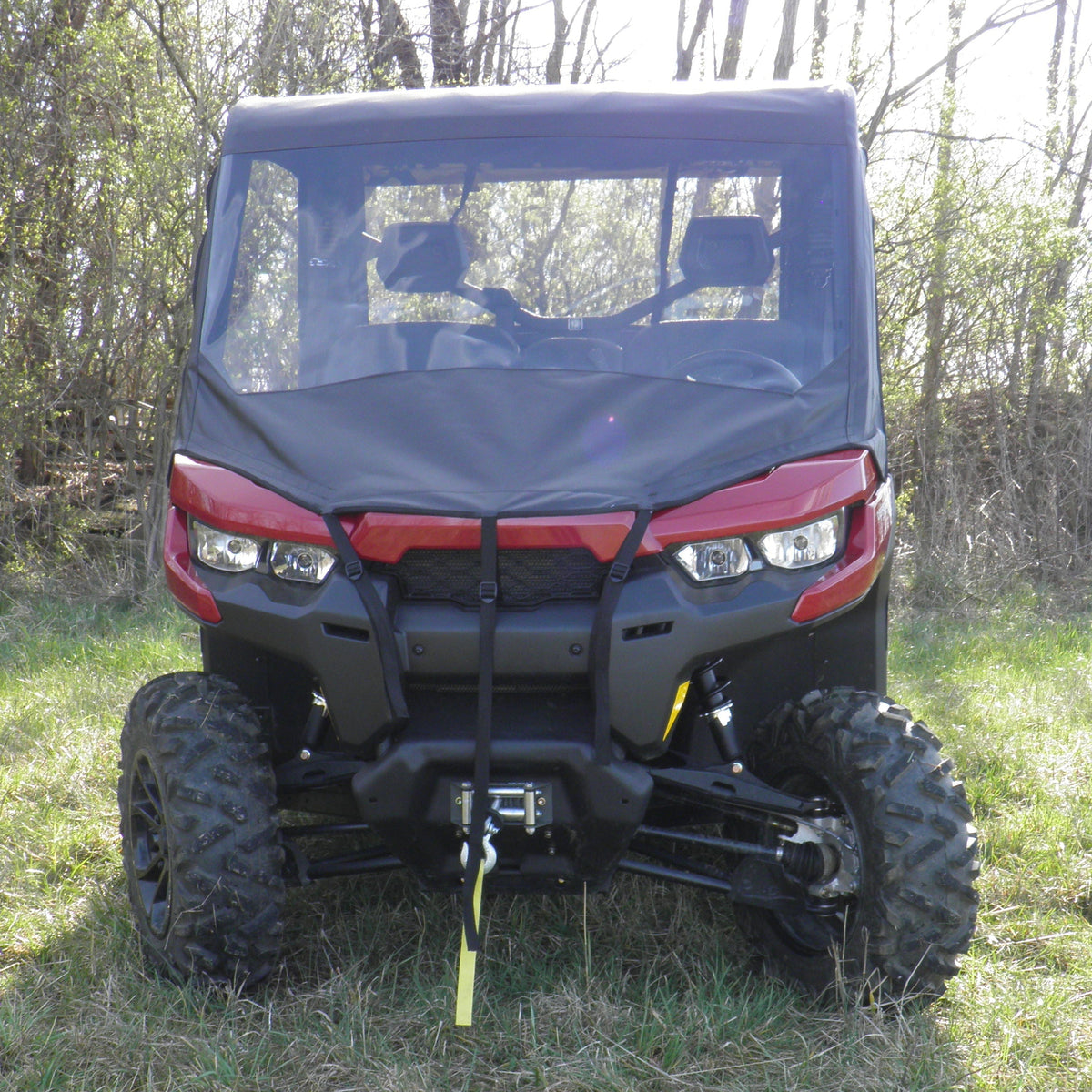 Can-Am Defender Vinyl Windshield / Top / Rear Enclosure by 3 Star UTV, rear view 2