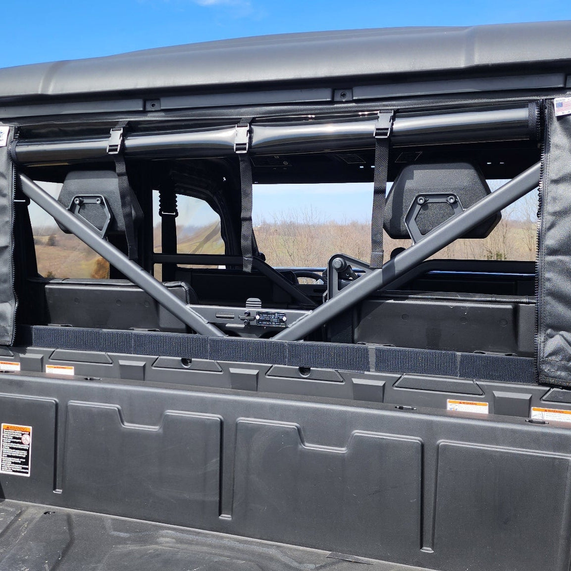 CFMOTO UFORCE 1000 XL Front & Rear Full Door & Rear Windshield Enclosure by 3 Star UTV, rear view 4