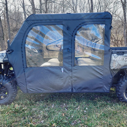 CFMOTO UFORCE 1000 XL Front & Rear Soft Full Doors by 3 Star UTV, front and rear view