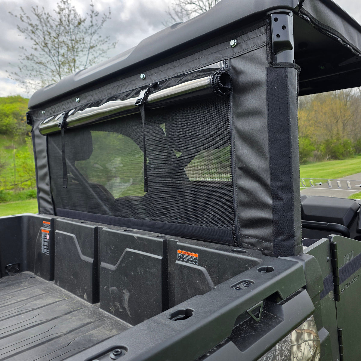 CFMOTO UFORCE U10 Pro Soft Rear Windshield with Mesh Window by 3 Star UTV, product view 2