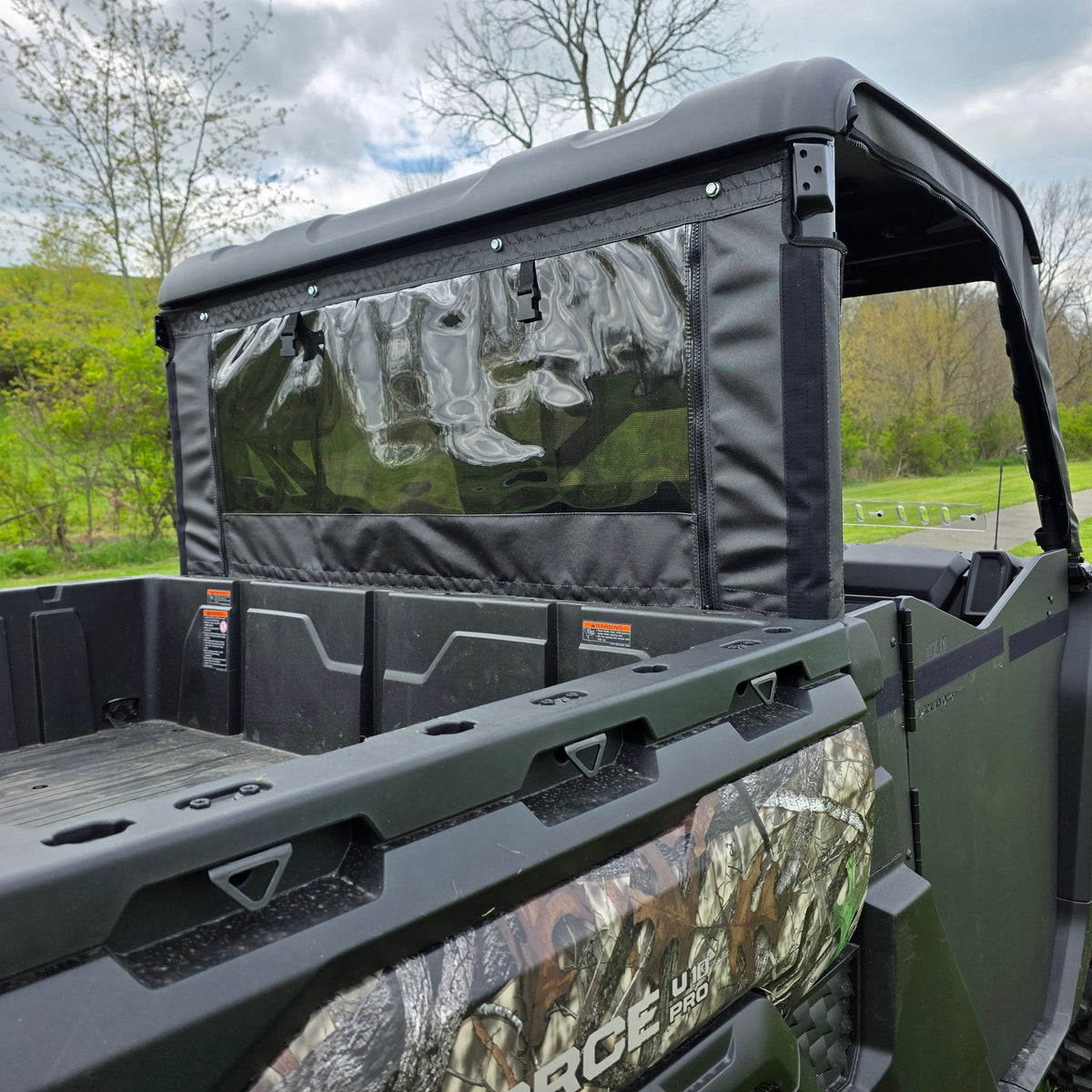 CFMOTO UFORCE U10 Pro Soft Rear Windshield with Mesh Window by 3 Star UTV, product view 3