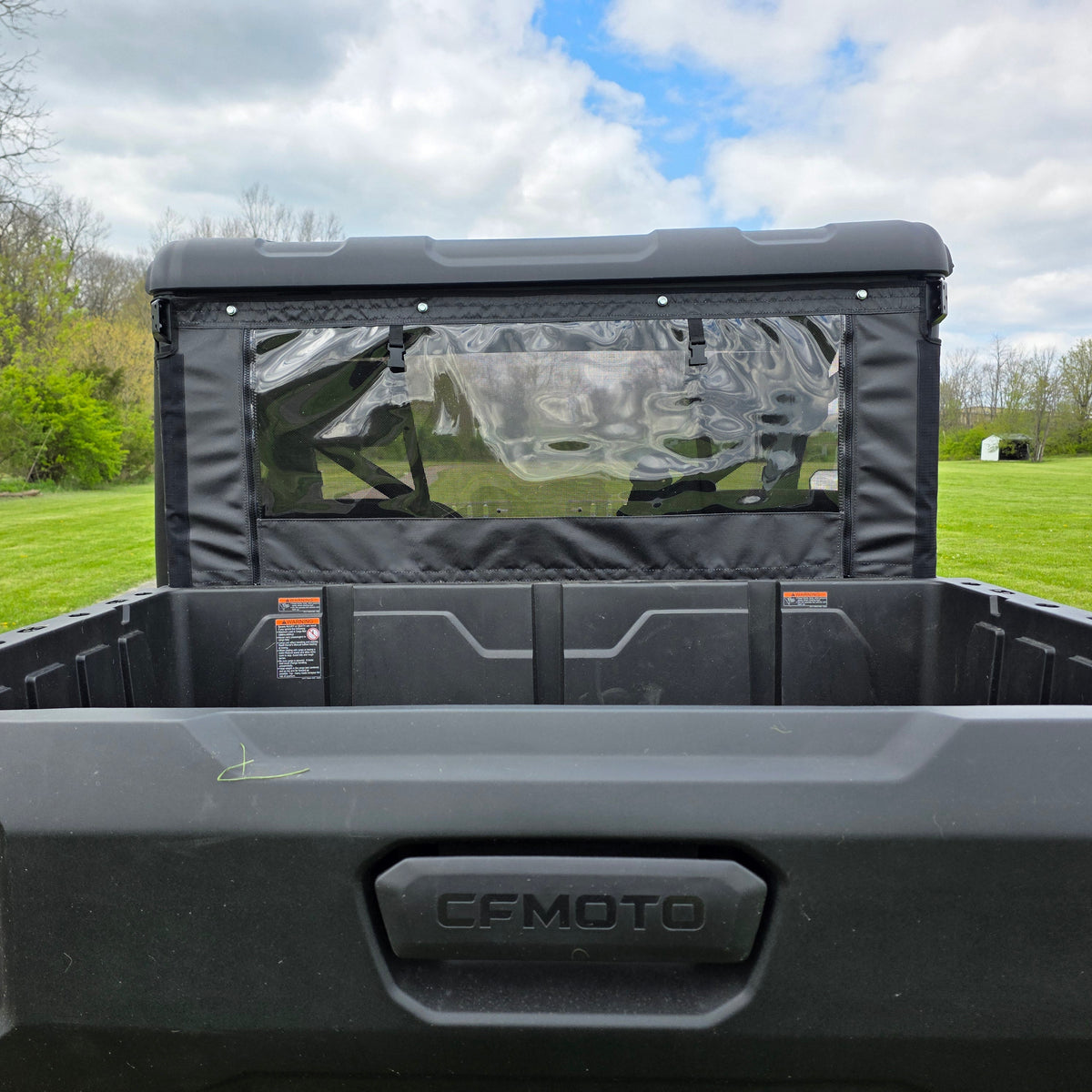 CFMOTO UFORCE U10 Pro Soft Rear Windshield with Mesh Window by 3 Star UTV, product view 4