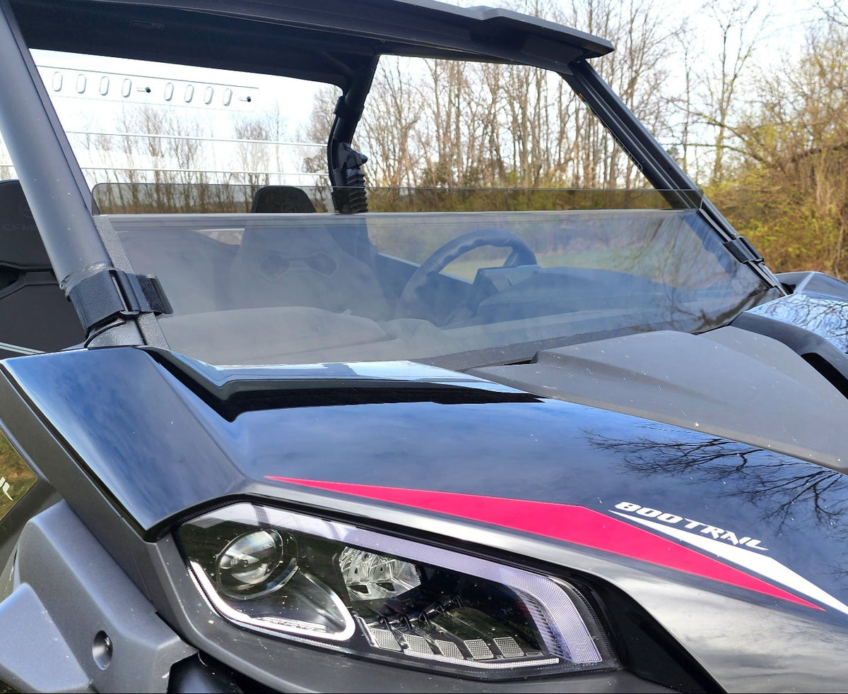 CFMOTO ZFORCE 800 / 950 Tinted Polycarbonate Front Half Windshield by 3 Star UTV, in-use view