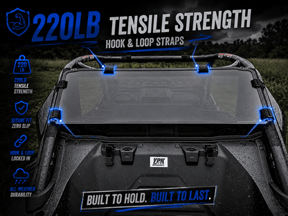 CFMOTO ZFORCE Z10 Polycarbonate Rear Windshield by 3 Star UTV, rear view 5