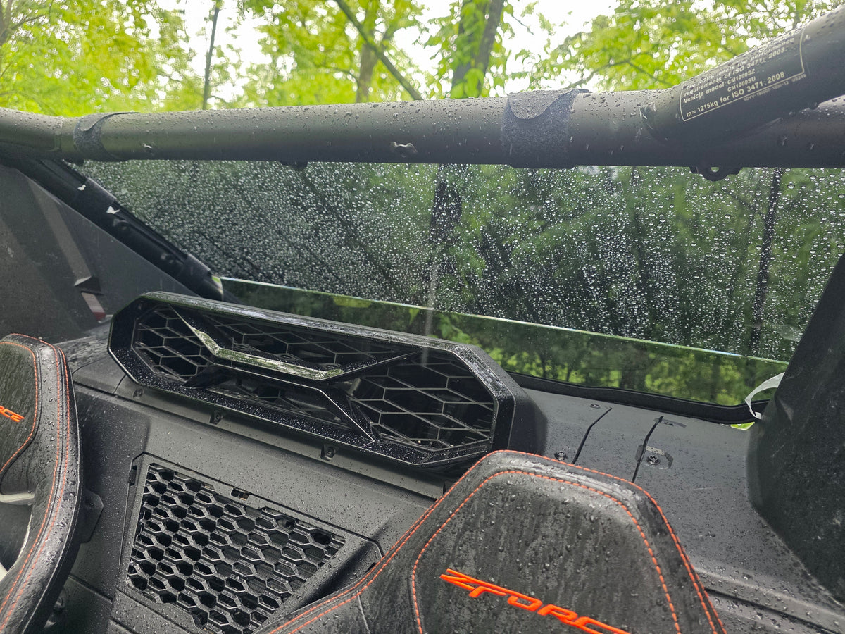 CFMOTO ZFORCE Z10 Polycarbonate Rear Windshield by 3 Star UTV, rear view 3