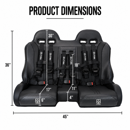 RZR Trail and RZR S Front Bench Seat W Harnesses(2015-2025)
