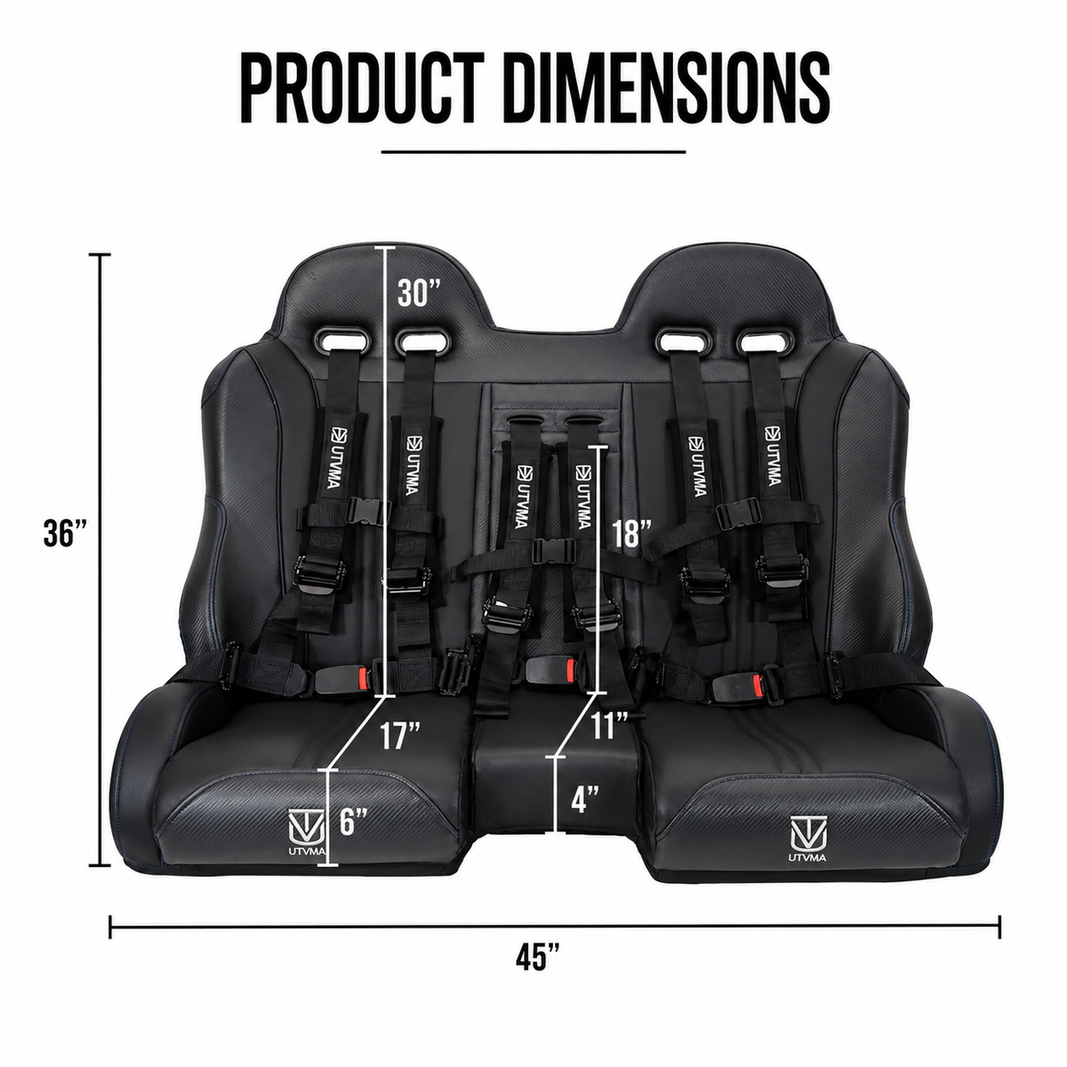 Polaris RZR Front Bucket Seats & Rear Bench Set | UTVMA