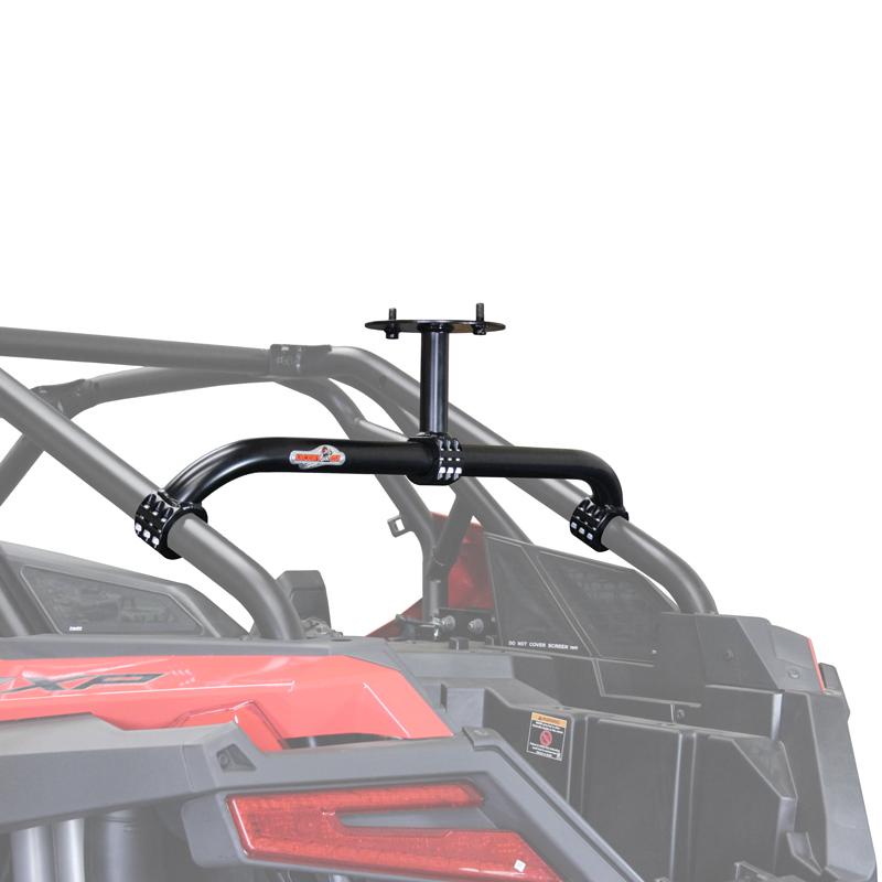 Polaris RZR Pro XP 2-Seat Dual Clamp Spare Tire Mount by Factory UTV, front view