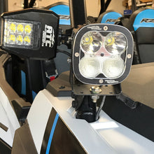 Polaris RZR A-Pillar Light Mounting Bracket SxS - Installed View | All Terrain Concepts