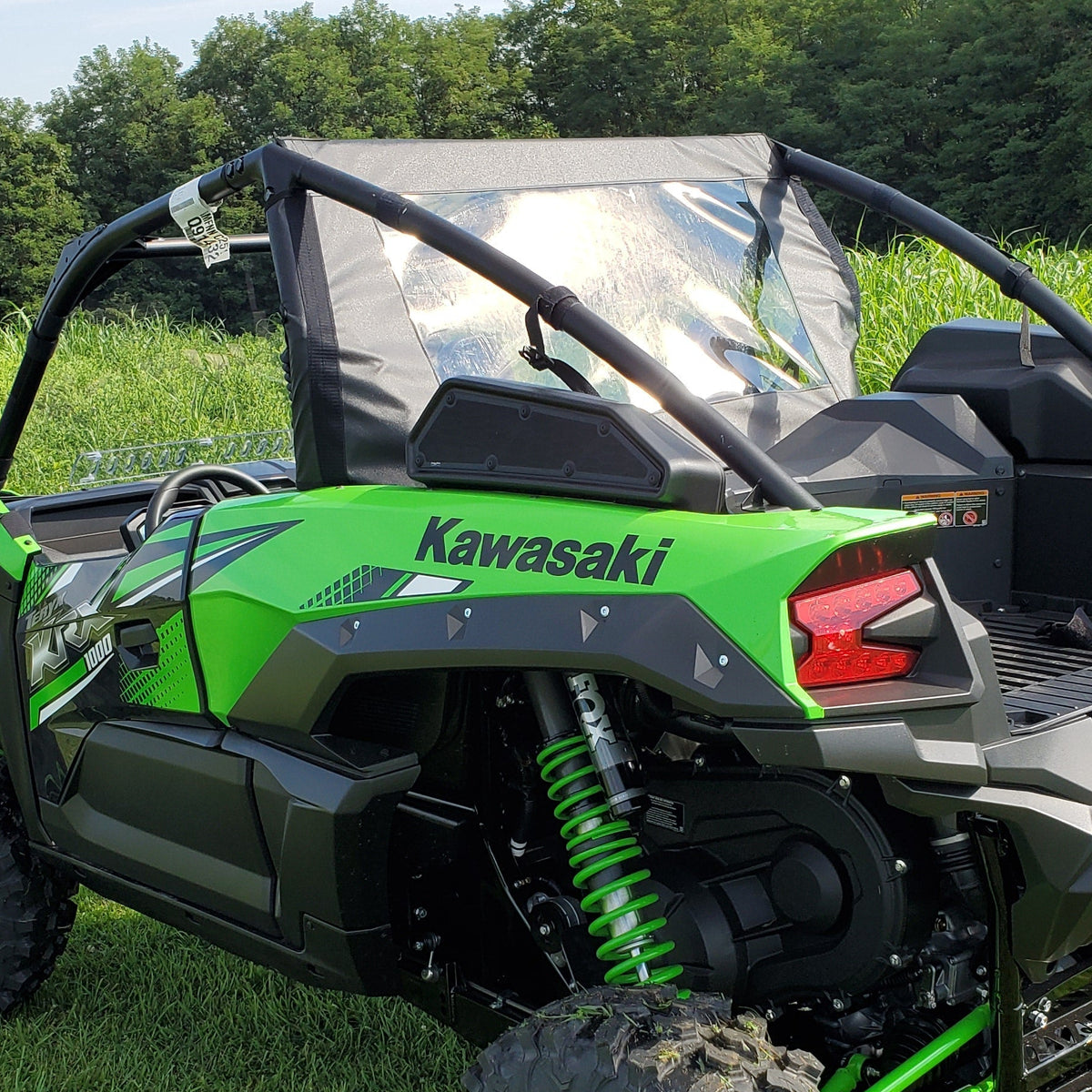 Kawasaki Teryx KRX Soft Rear Windshield by 3 Star UTV, product view 4