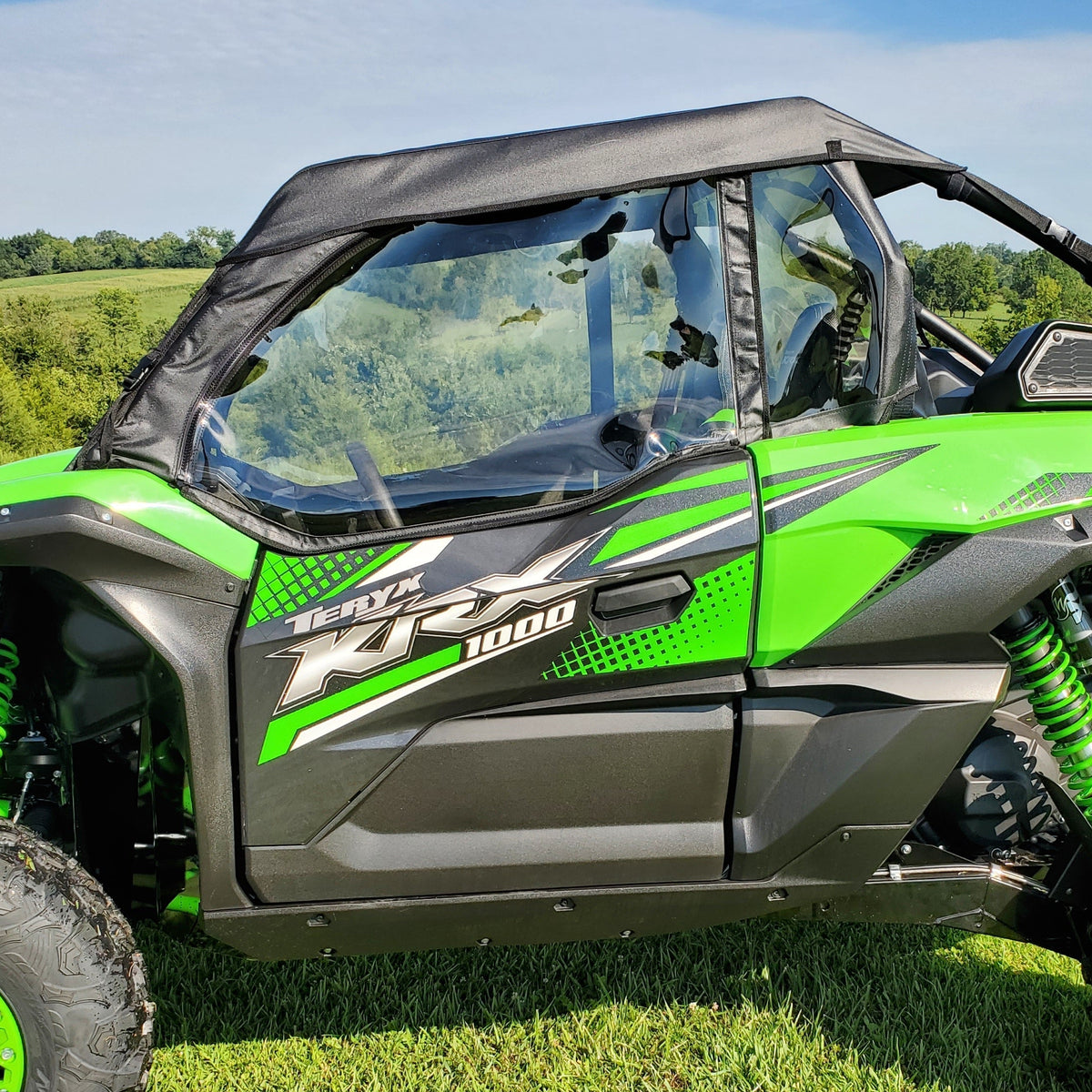 Kawasaki Teryx KRX Soft Upper Doors by 3 Star UTV, product view 1